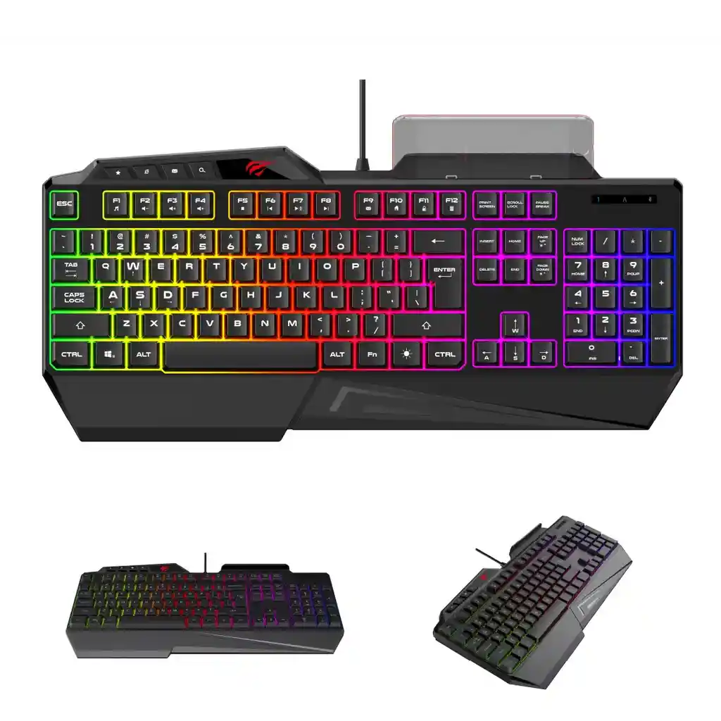Teclado Tipo Gamer Rgb Havit 100% Kb488l-sp (conexion Usb)