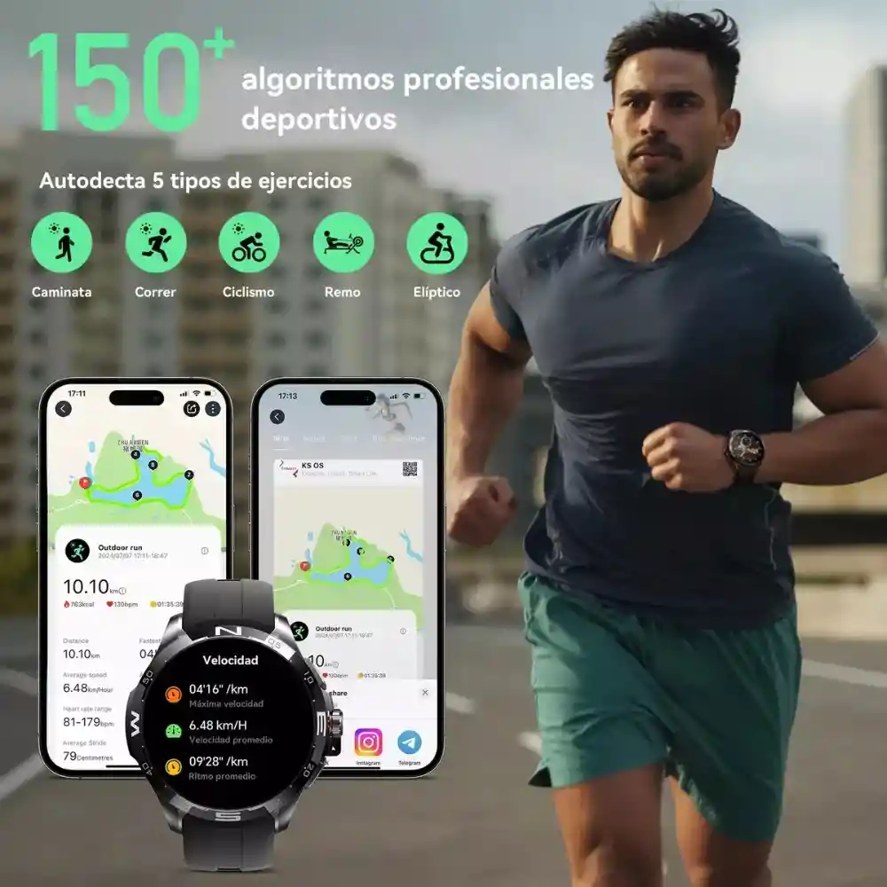 Reloj Smartwatch Kieslect Actor Leading Gps 1.6in Amoled Bt