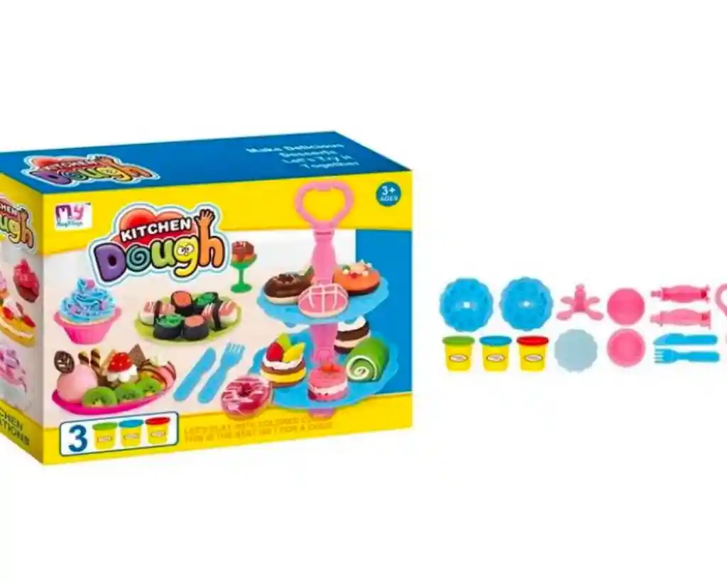 Juego De Plastilina Moldeable Kitchen Dough Con Accesorios De Cocina Postres