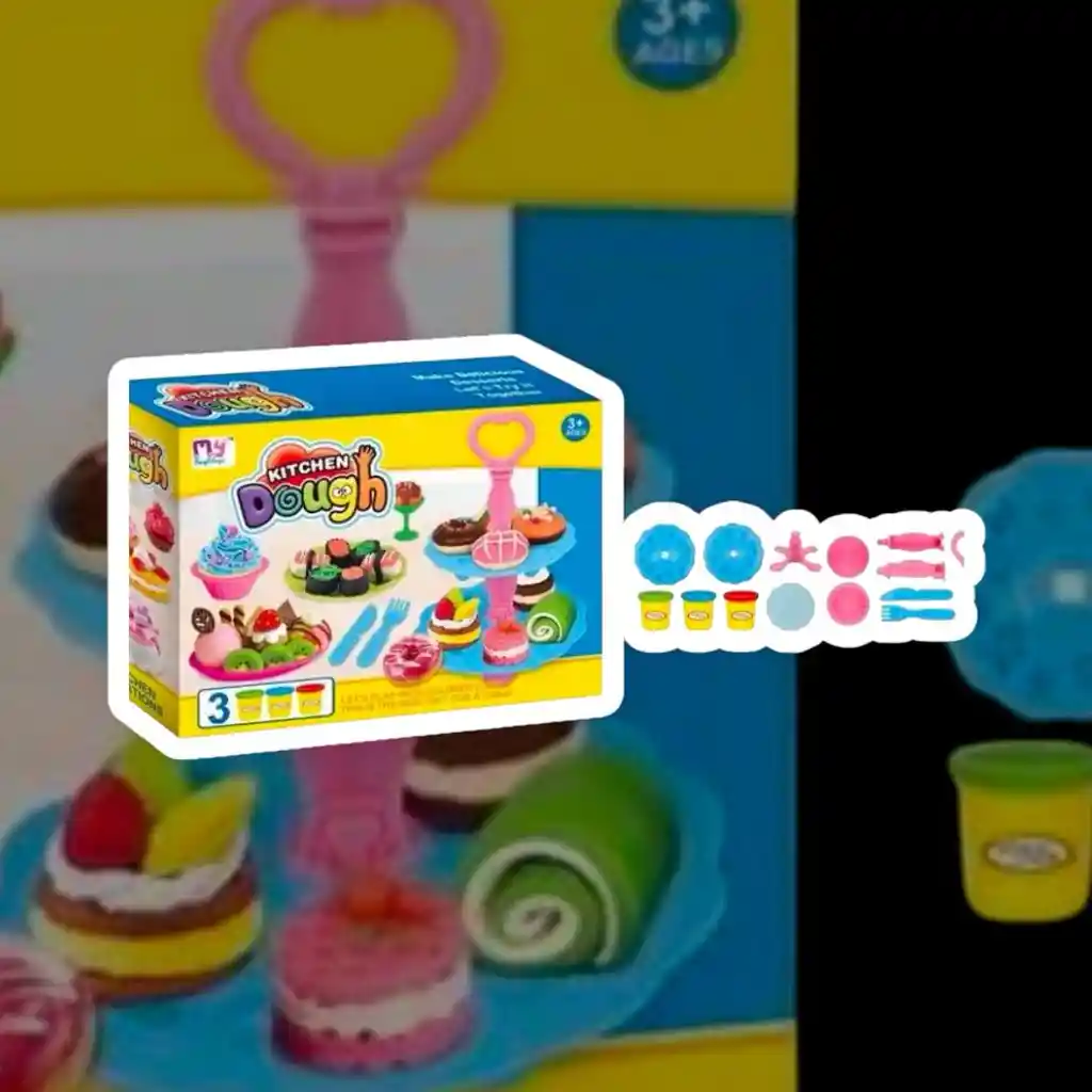 Juego De Plastilina Moldeable Kitchen Dough Con Accesorios De Cocina Postres