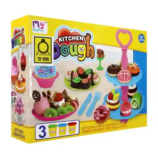 Juego De Plastilina Moldeable Kitchen Dough Con Accesorios De Cocina Postres
