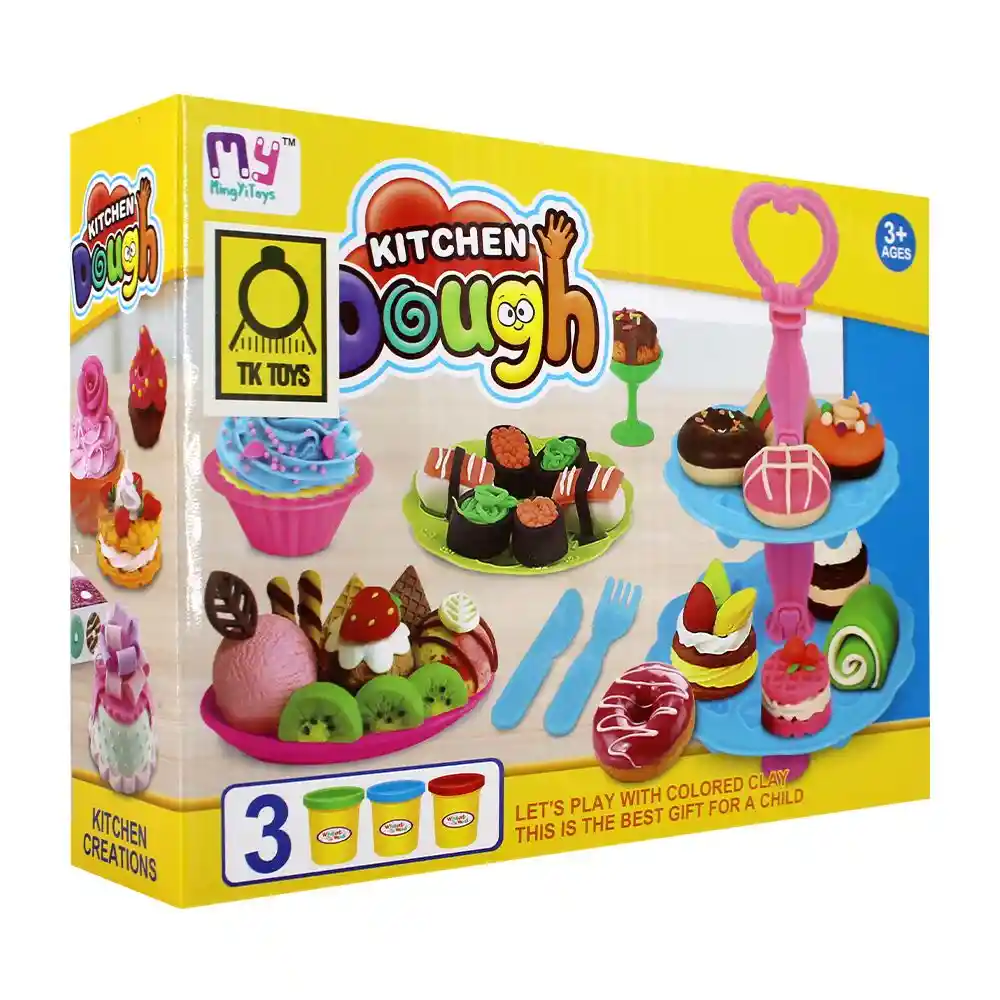 Juego De Plastilina Moldeable Kitchen Dough Con Accesorios De Cocina Postres