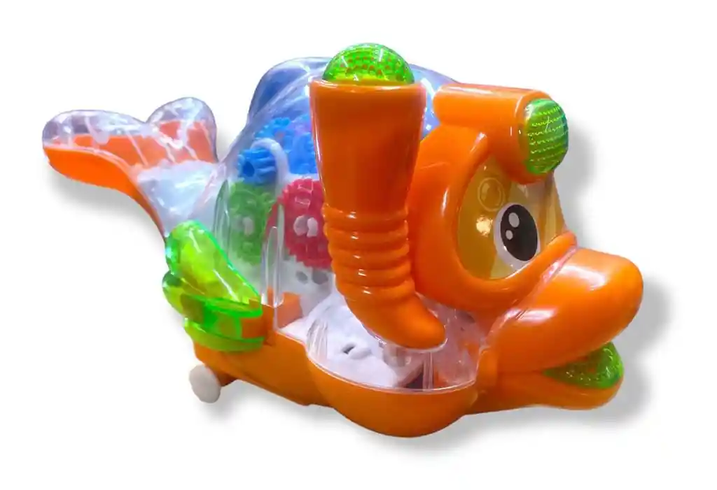 Juguete Delfín Naranja Musical Dolphin Diver