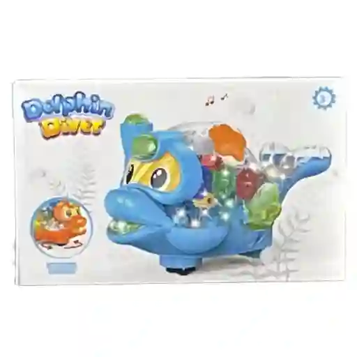 Juguete Delfín Naranja Musical Dolphin Diver