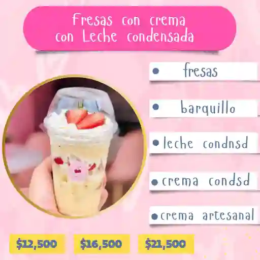 Fresa Con Leche Condensada
