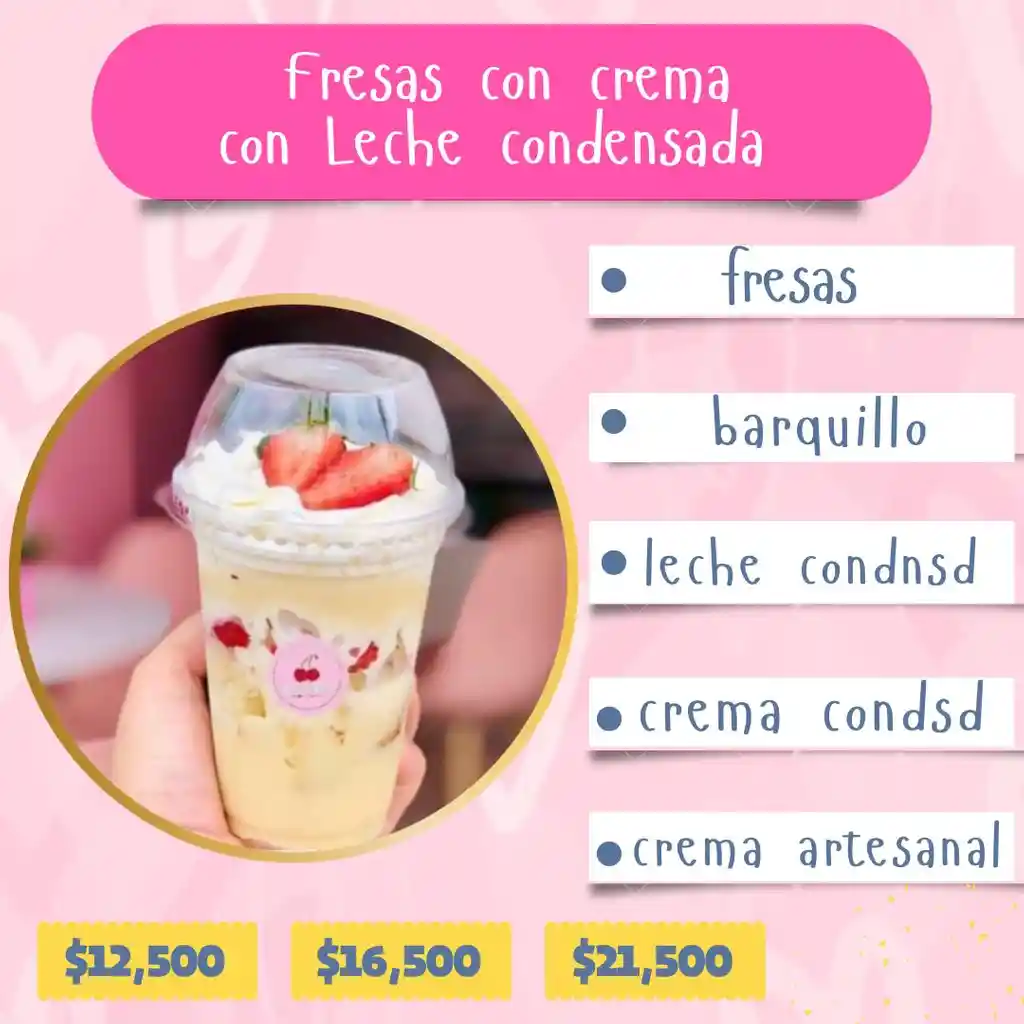 Fresa Con Leche Condensada