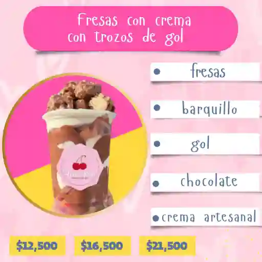 Fresas Con Trozos De Gol