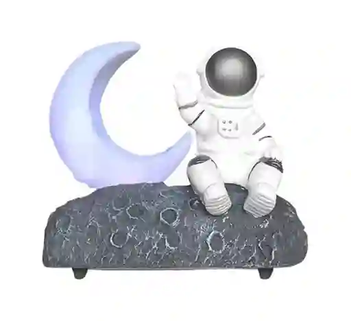 Parlante Bluetooth Con Luz Nocturna Led Astronauta Y Luna