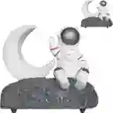 Parlante Bluetooth Con Luz Nocturna Led Astronauta Y Luna
