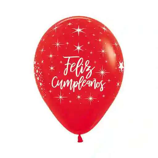 Globos Buumix Rojo Y Azul Feliz Cunpleaños R12 X10