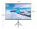 Telón 75 Pulgadas Para Proyector Video Beam Con Trípode 2.10 Metros