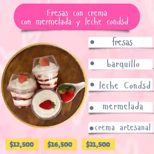 Fresas Con Mermelada Y Leche Condensada
