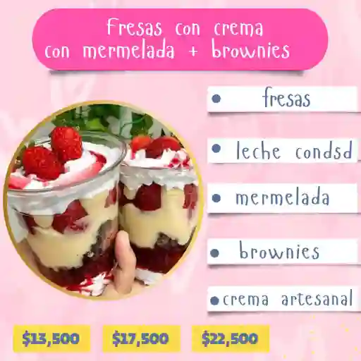 Fresas Con Mermelada Y Brownies
