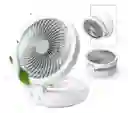 Ventilador Recargable Oscilante De 4 Velocidades Con Luz Usb Con Control