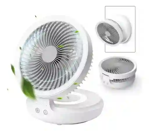 Ventilador Recargable Oscilante De 4 Velocidades Con Luz Usb Con Control