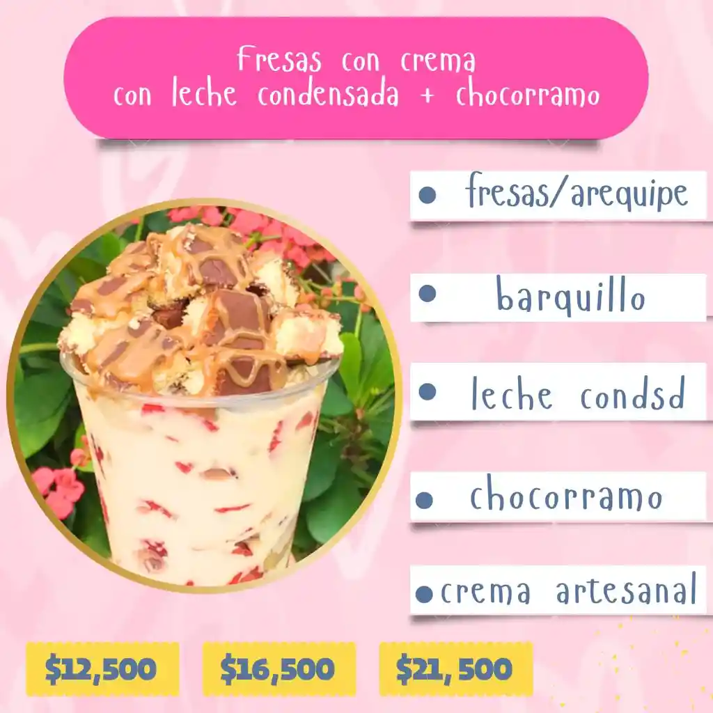 Fresas Con Leche Condensada Y Chocorramo