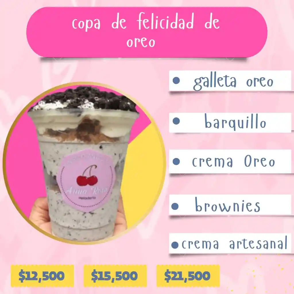 Copa De Felicidad De Oreo