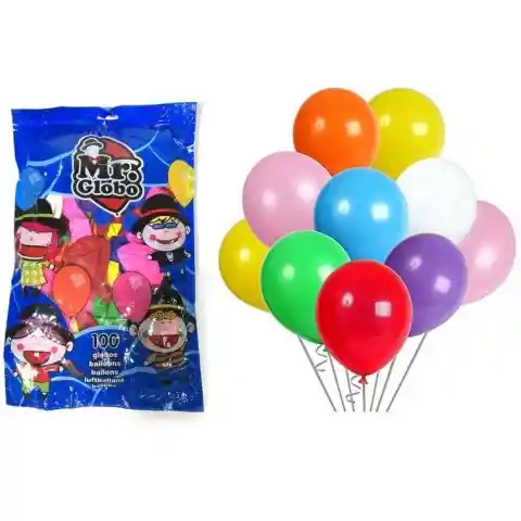 Globos Color Party Surtido Satinado R12 X 12