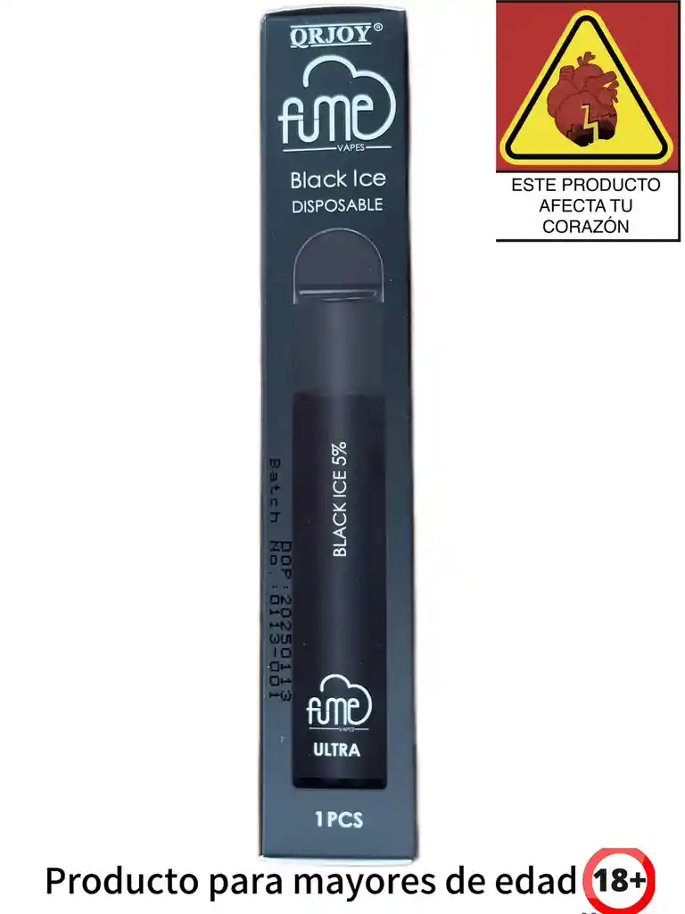 Vapeador Ultra 2.500 Puffs Black Ice