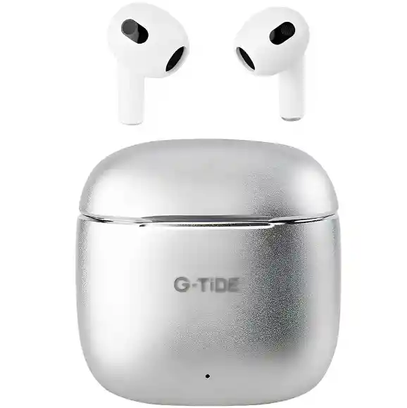 Combo Reloj G-tide Negro + Audífonos H11 Plateados