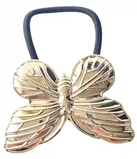 Colero Pony Cuff Mariposa Monarca Plateada