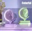Ventilador Recargable Portátil Luz Led Curvo Media Luna