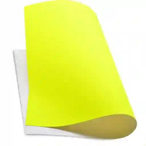 Cartulina Plana Fluorescente Medio Pliego - Amarillo
