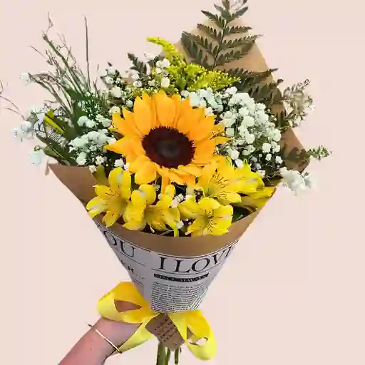 Bouquet De Girasoles Y Margartias