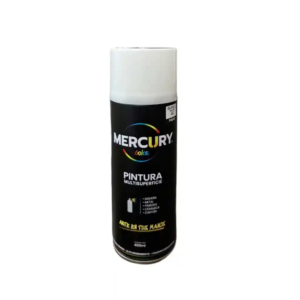 Pintura En Aerosol Blanco Mate 400ml Mercury