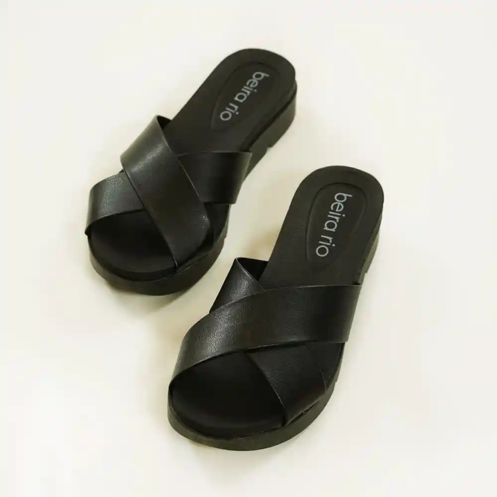 Sandalia Plana Negro Beira Rio Talla 38