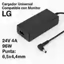 Cargador Universal Compatible Con Monitores Lg De 24v 4a, Punta 6.5x4.4mm
