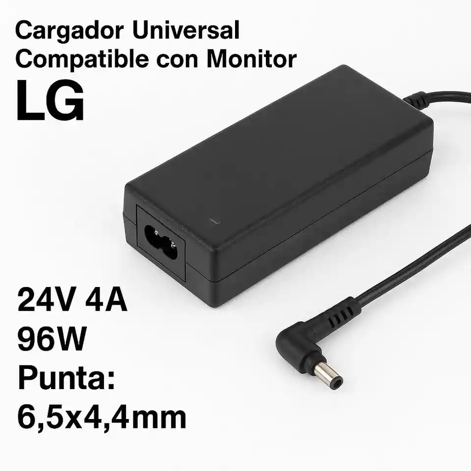 Cargador Universal Compatible Con Monitores Lg De 24v 4a, Punta 6.5x4.4mm
