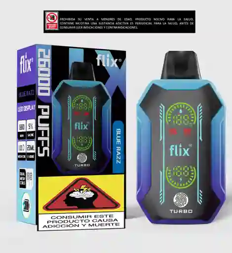 Vapeador Flix 26.000 Puffs Mora Azul