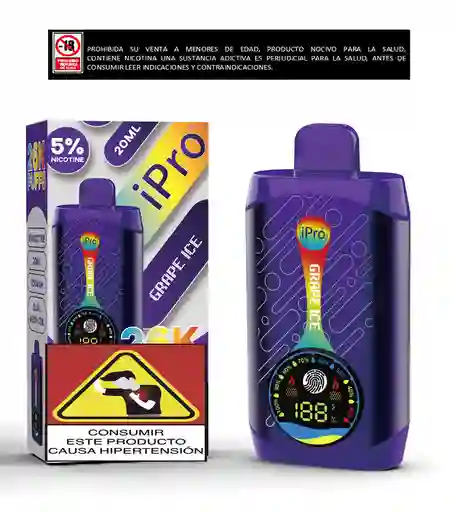 Vapeador Ipro 26.000 Puffs Grape Ice
