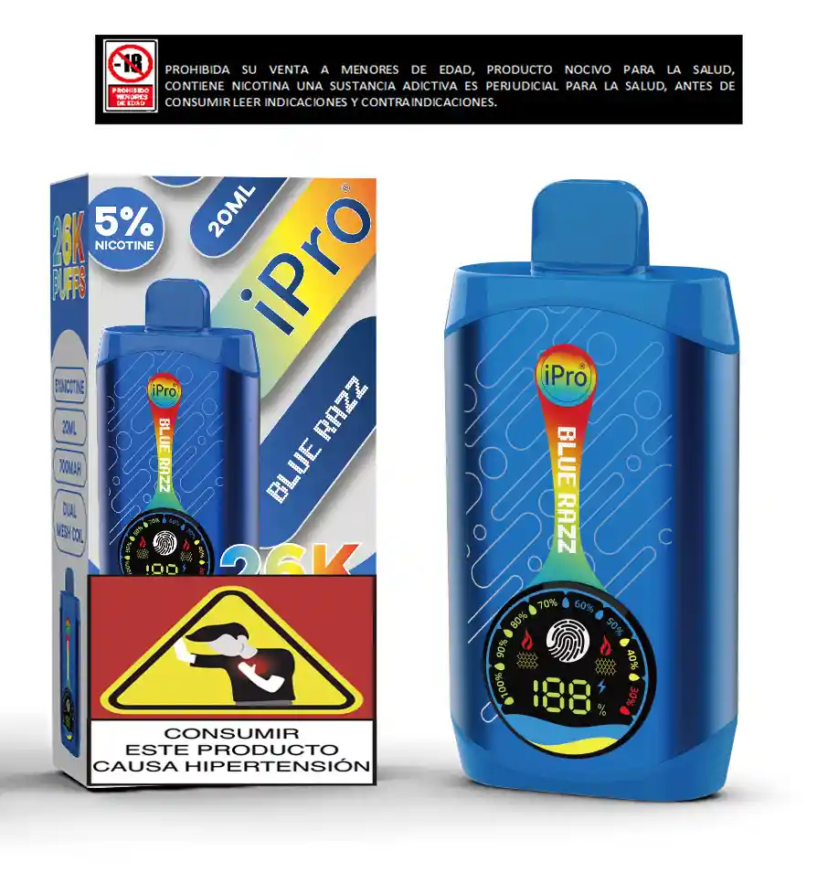 Vapeador Ipro 26.000 Puffs Mora Azul