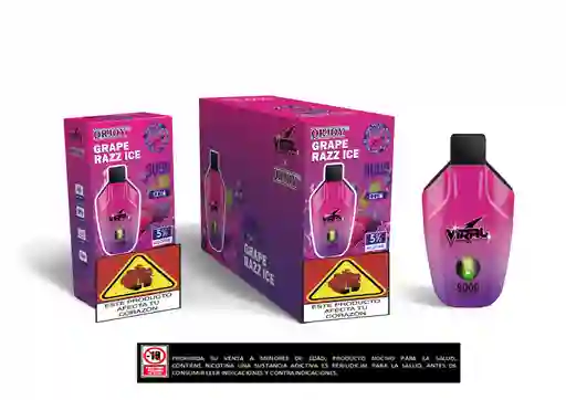 Vapeador Viral 9.000 Puffs Grape Razz Ice