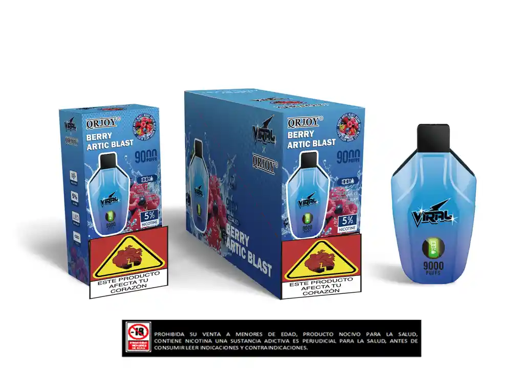 Vapeador Viral 9.000 Puffs Berry Artic Blast
