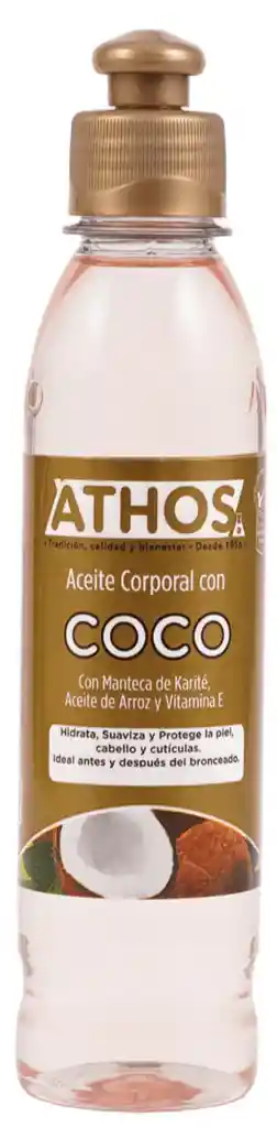 Aceite Corporal Con Coco 250ml Athos