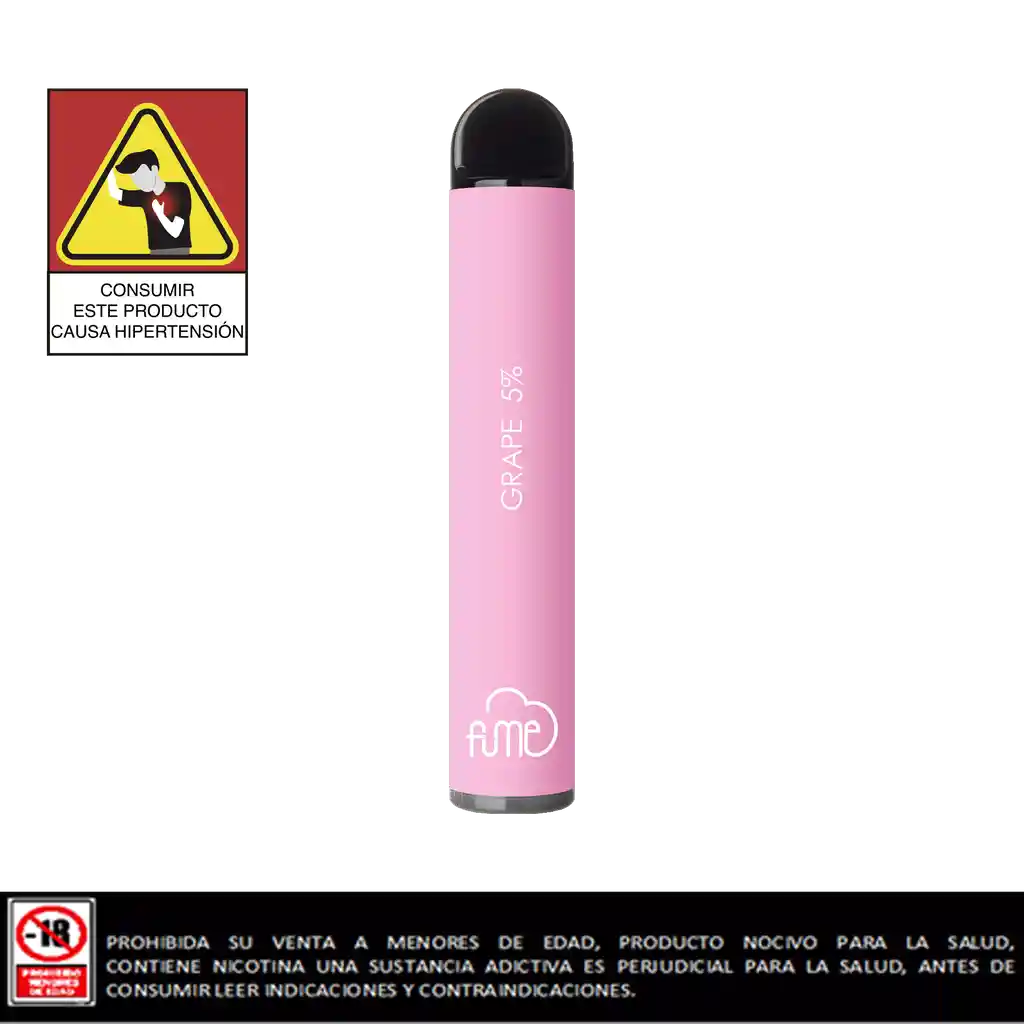 Vapeador Fume Ultra 2.500 Puffs Grape Ice