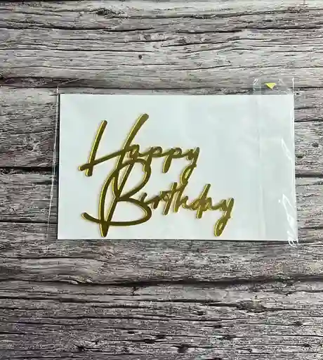 Topper De Happy Birhtday Para Decoración De Torta, Ramo, Arrelgo Etc.