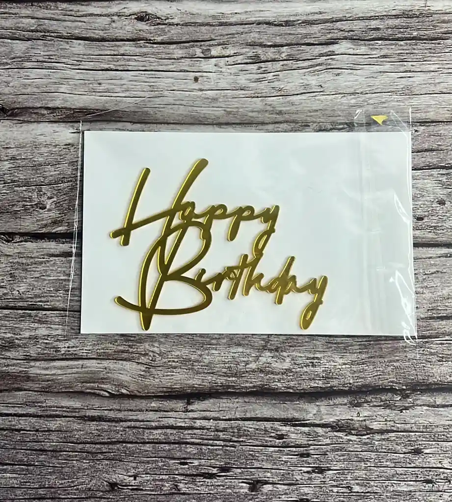 Topper De Happy Birhtday Para Decoración De Torta, Ramo, Arrelgo Etc.