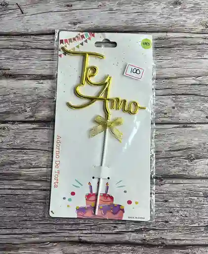 Topper De Te Amo Para Decoración De Torta, Ramo, Arrelgo Etc.