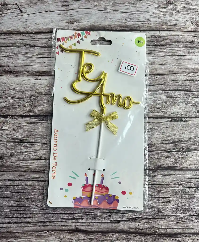 Topper De Te Amo Para Decoración De Torta, Ramo, Arrelgo Etc.