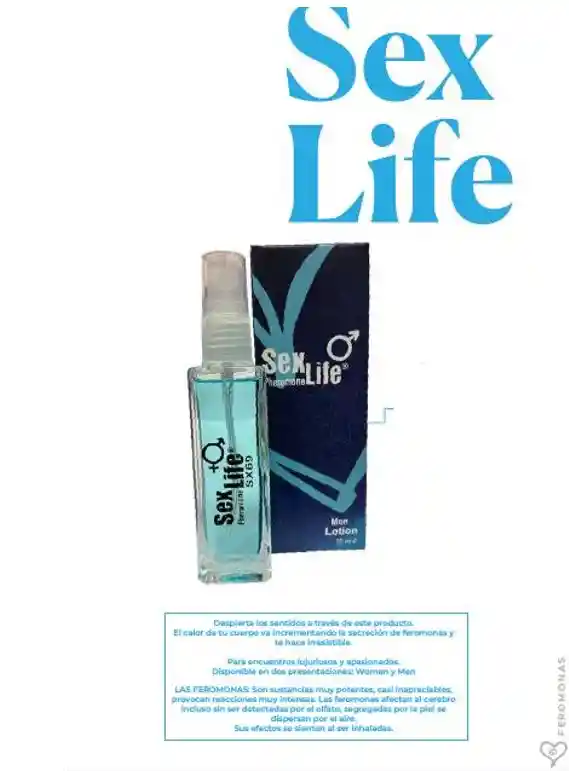 Locion Con Feromonas Sexlife Hombre Presentación Vidrio 30ml