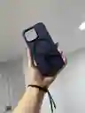 Silicone Case Soporte Iphone 15 Pro Max - Azul Oscuro