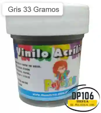 Vinilo Acrilico / Tempera Gris 33 Gramos X 1 Und