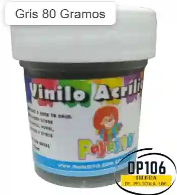 Vinilo Acrilico / Tempera Gris 80 Gramos X 1 Und