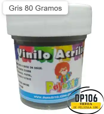 Vinilo Acrilico / Tempera Gris 80 Gramos X 1 Und