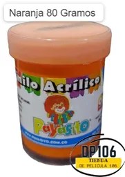 Vinilo Acrilico / Tempera Naranja 80 Gramos X 1 Und