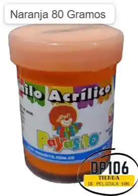 Vinilo Acrilico / Tempera Naranja 80 Gramos X 1 Und